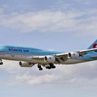 Korean Air im Landeanflug auf Frankfurt