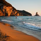 Korfu Strand im Sonnenuntergang