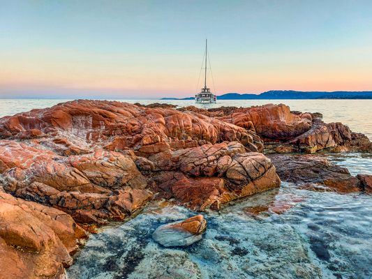 Korsika - Sonnenuntergang am Meer