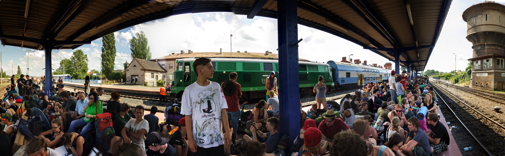 Kostrzyn, Przystanek Woodstock August 2014: Bahnhof.