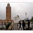 Koutoubia Moschee im Regen