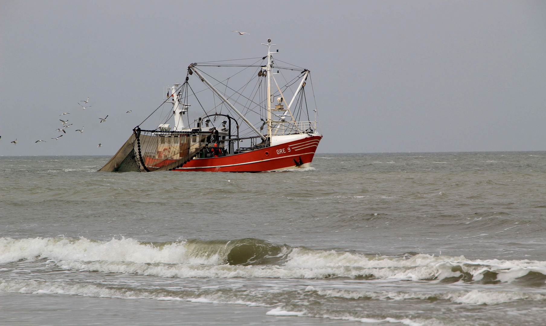 Krabbenfischer vor Norderney