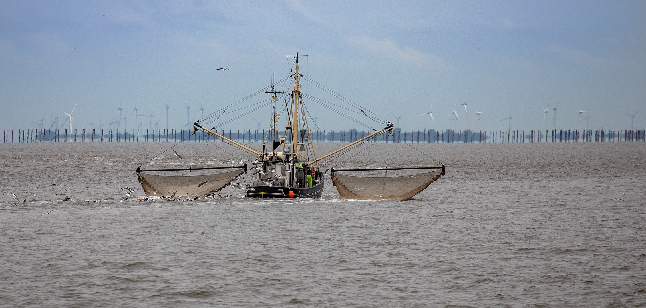 Krabbenkutter bei Büsum  im HG Saatmuschelzuchtanlgen 001 eing