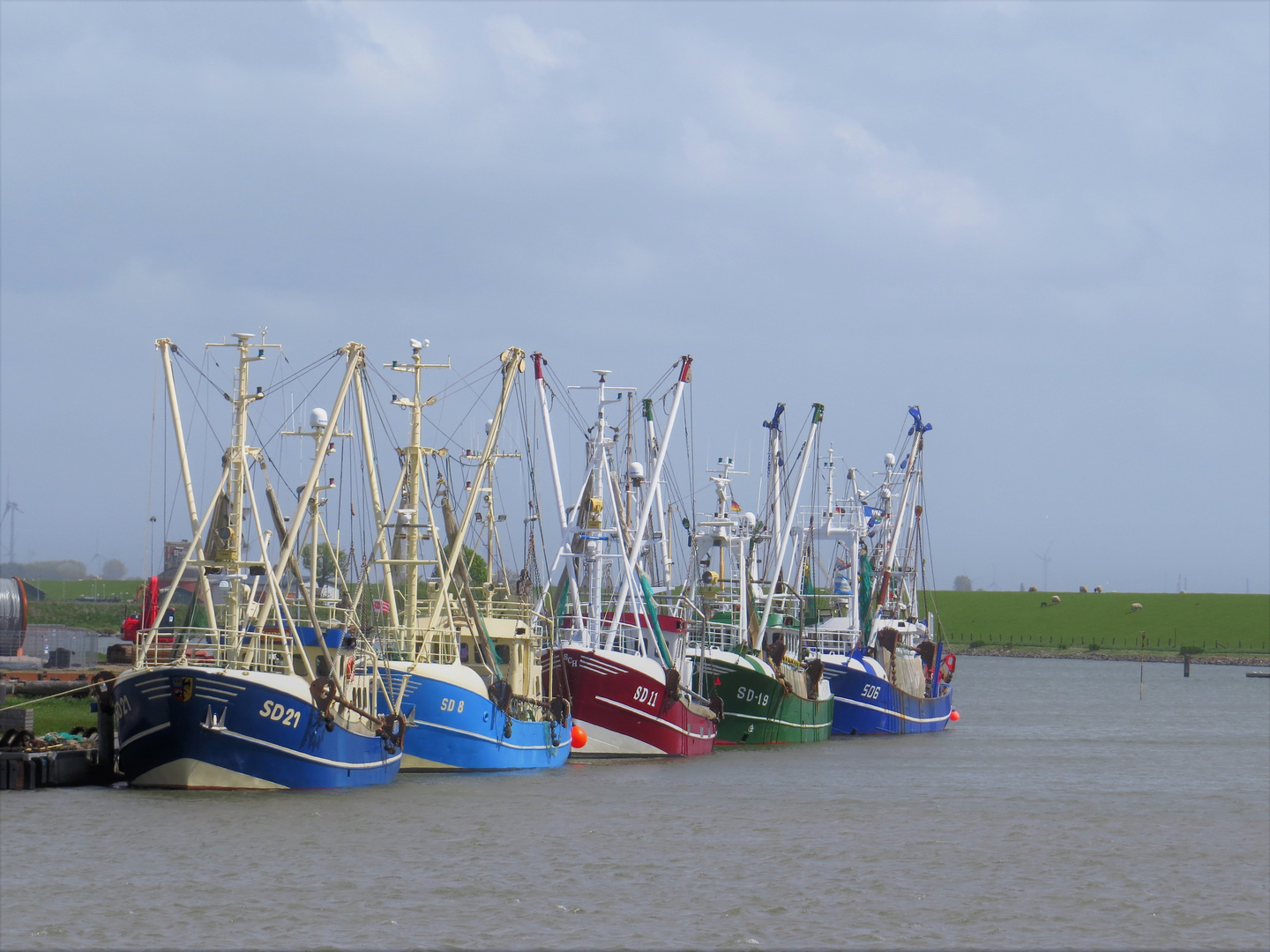 Krabbenkutter im Hafen