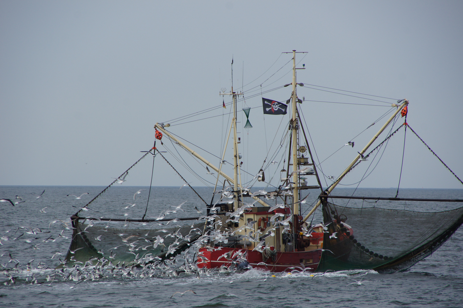 Krabbenkutter im Wattenmeer