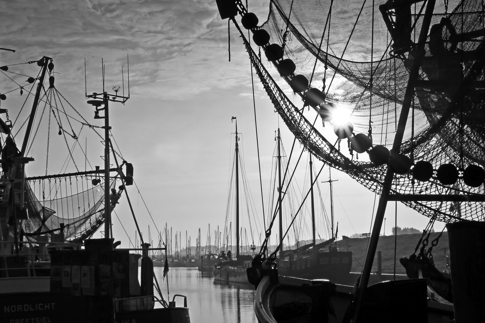 Krabenkutter im Hafen