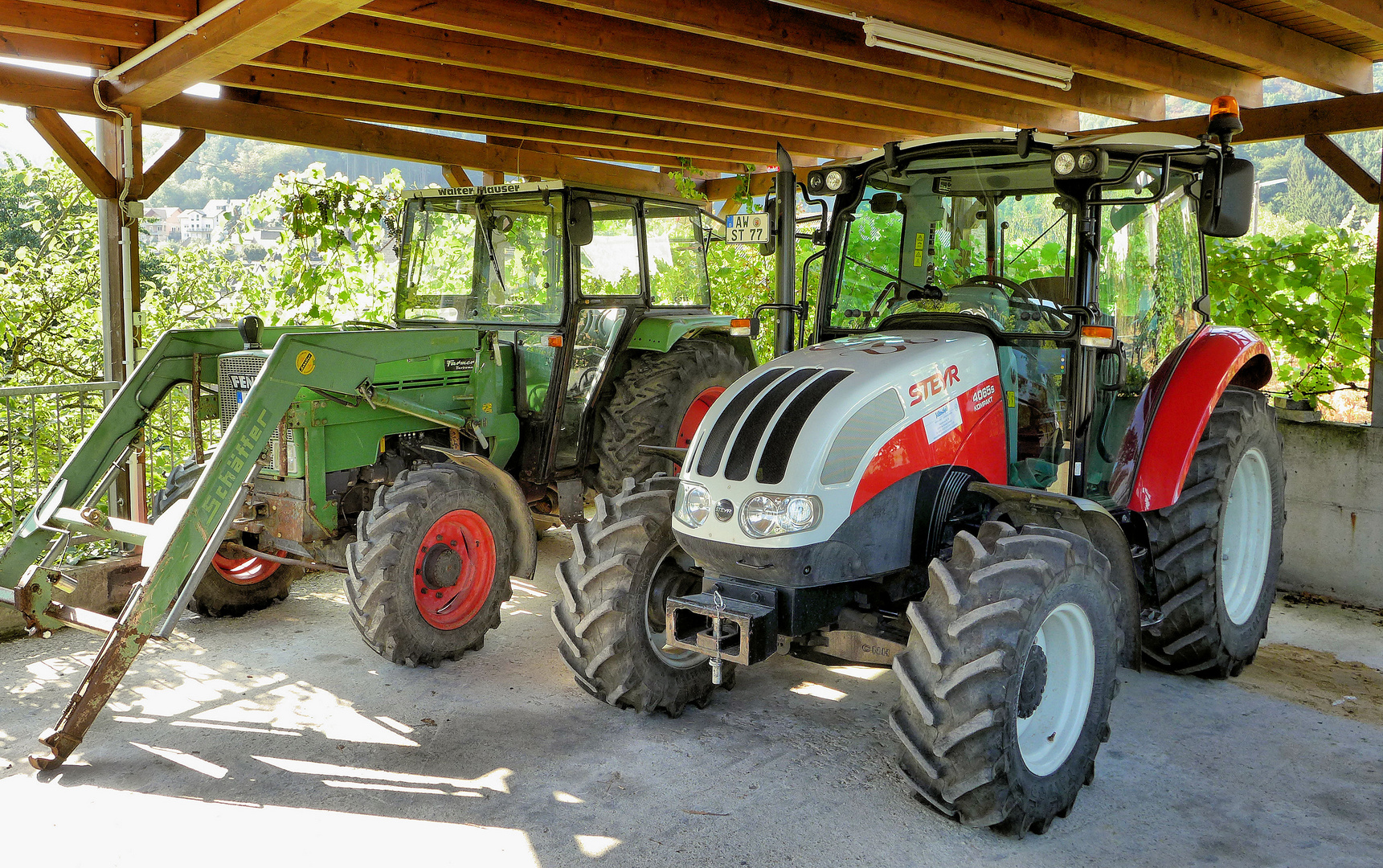 Kräftige Helfer der Winzer