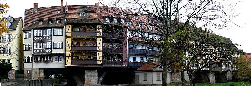 Krämerbrücke in Erfurt -Aussenansicht