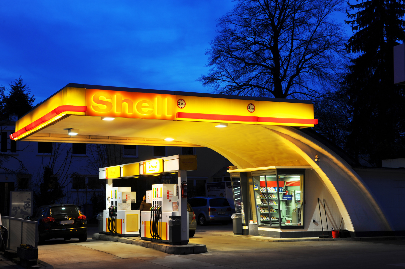 Kraftstation, ehemalige Caltex Tankstelle der 50er, Nürnberg