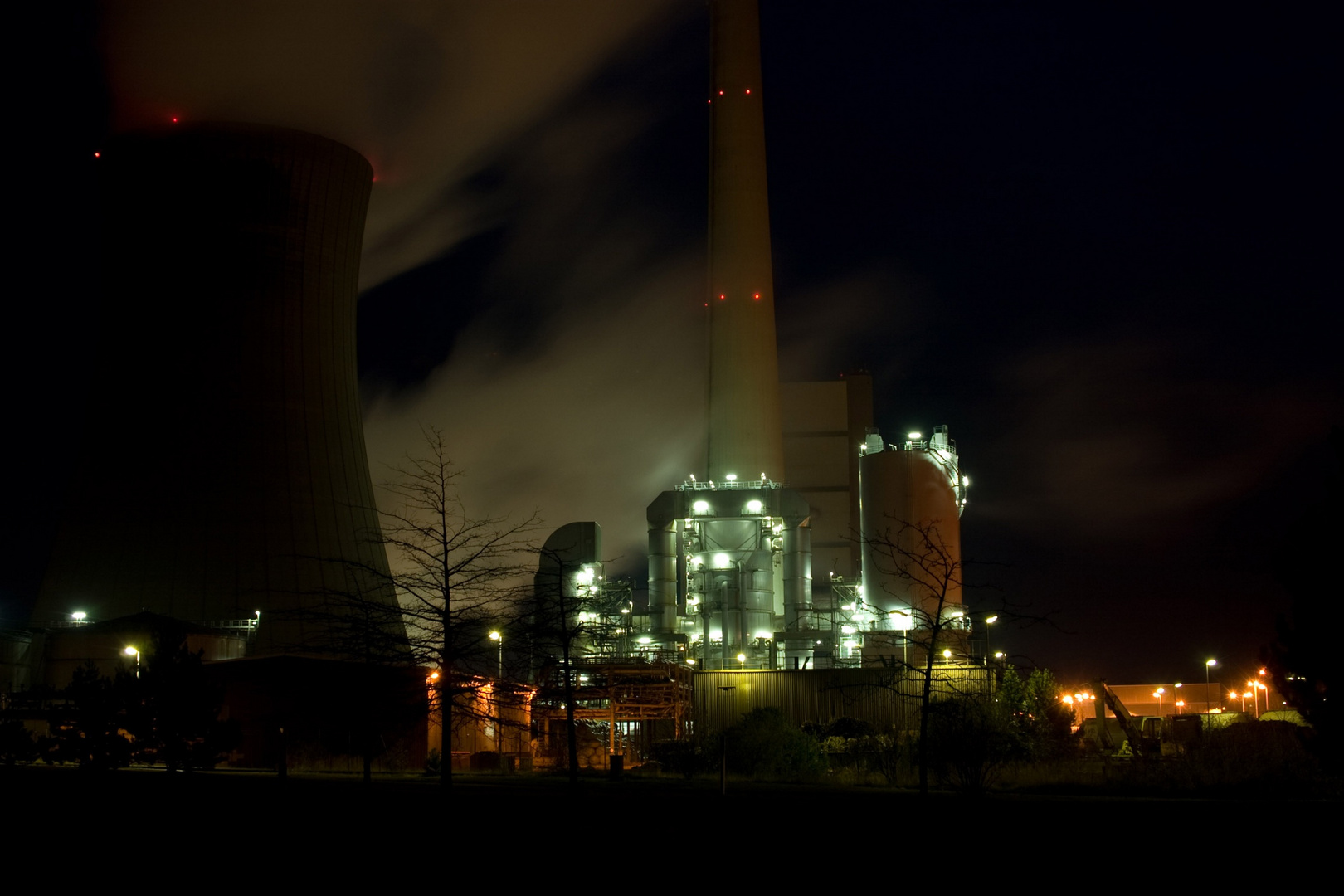 Kraftwerk Buschhaus bei Nacht