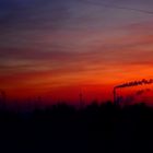 Kraftwerk Buschhaus im Sonnenuntergang