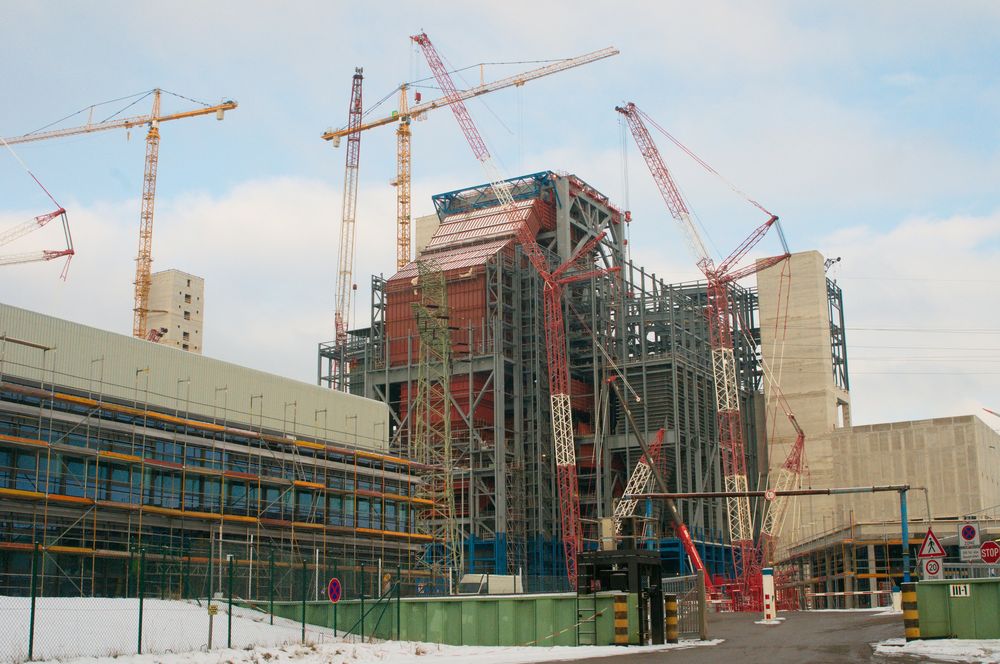 Kraftwerk Hamburg Moorburg im Bau