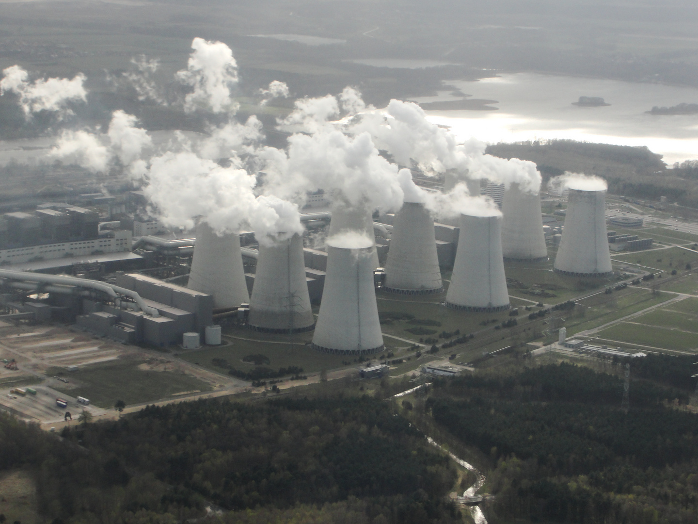 Kraftwerk in der Nähe von Cottbus