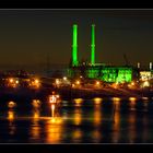 Kraftwerk Lausward bei Nacht