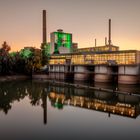 Kraftwerk Lausward zur goldenen Stunde