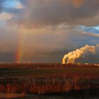 Kraftwerk mit Regenbogen