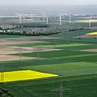 Kraftwerk Niederaußem - Blick vom Turm auf Schaltanlage Rommerskirchen und Windpark