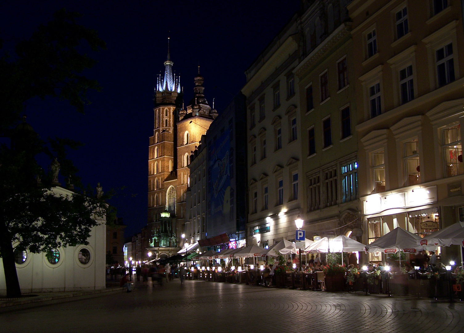 Krakau in der Nacht