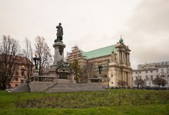 Krakowskie Przedmiescie - Statue Adama Mickiewicza - Carmelite Church