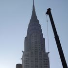 Kran am Chrysler Building in New York