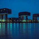 Kranhäuser Köln bei Nacht