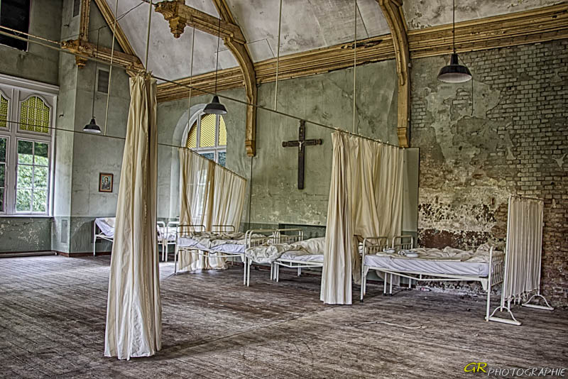 Krankenzimmer in der Männerklinik in Beelitz Heilstätten