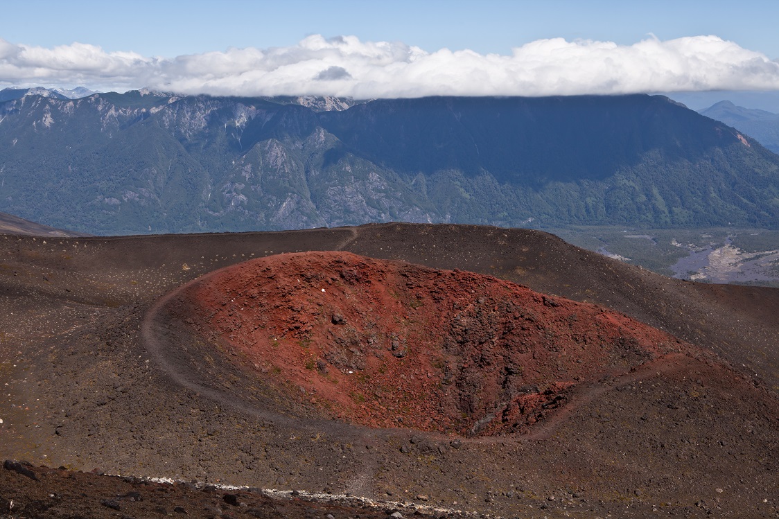 Krater auf dem Osorno in Chile