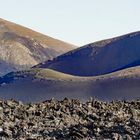 Krater zweier Vulkane auf Lanzarote