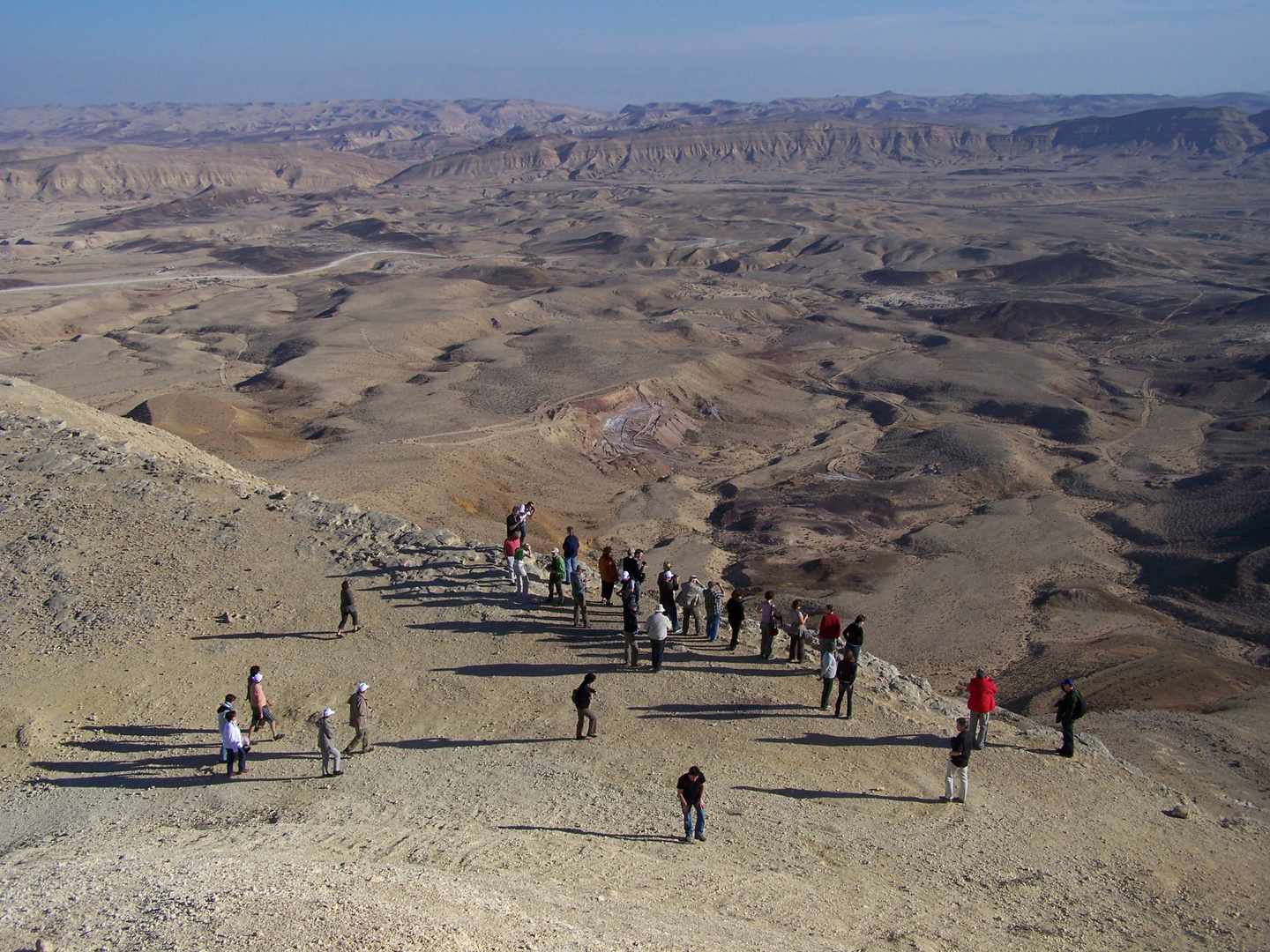 Kraterrand in Israels Negev-Wüste
