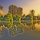 Krefeld Burg Linn, in der frühen Morgenstunde