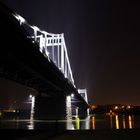 Krefeld - Rheinbrücke bei Nacht