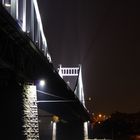 Krefeld - Rheinbrücke bei Nacht