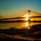 Krefeld-Uerdinger Brücke Sonnenuntergang 