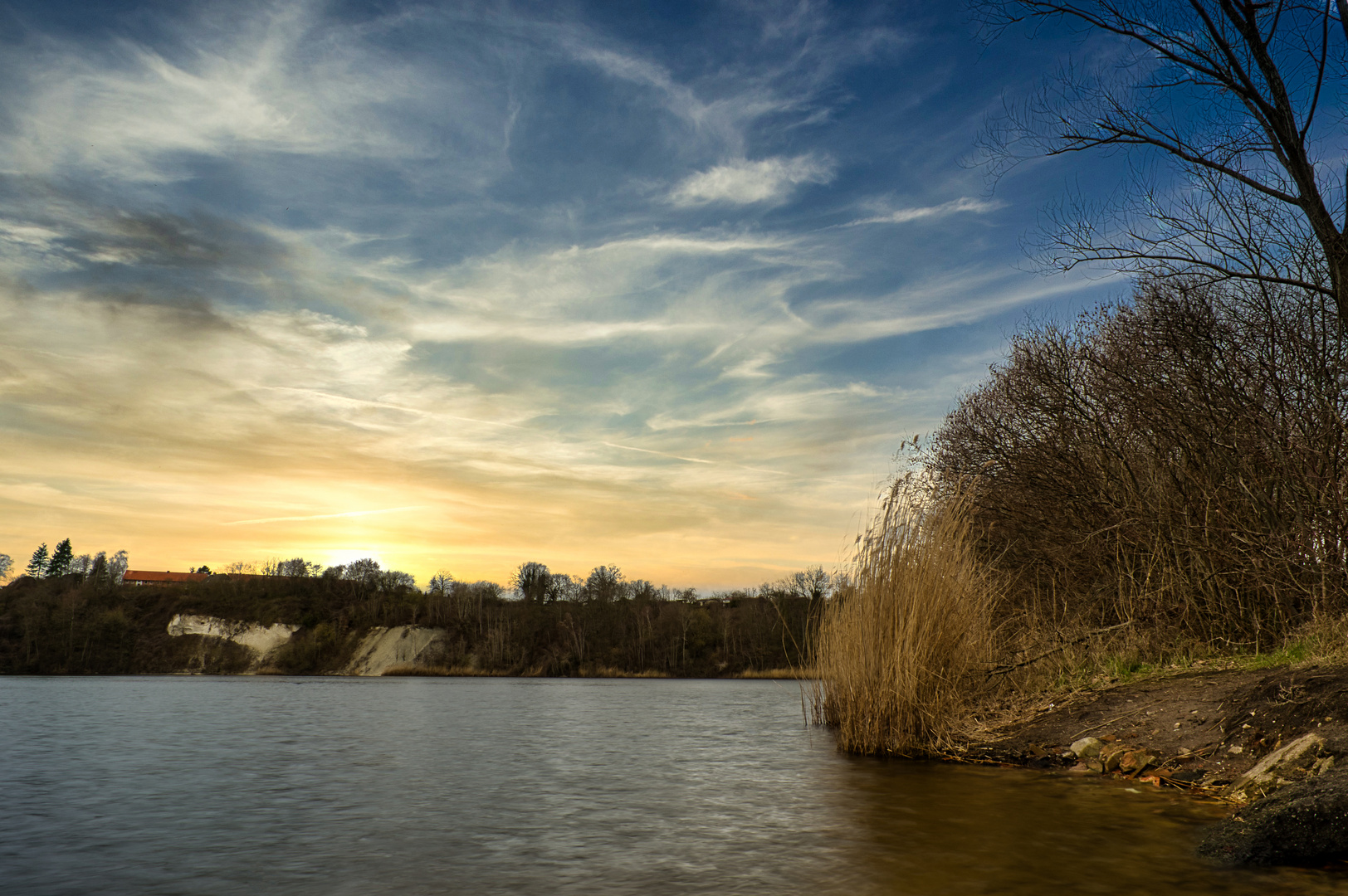 Kreidebergsee in den Abendstunden