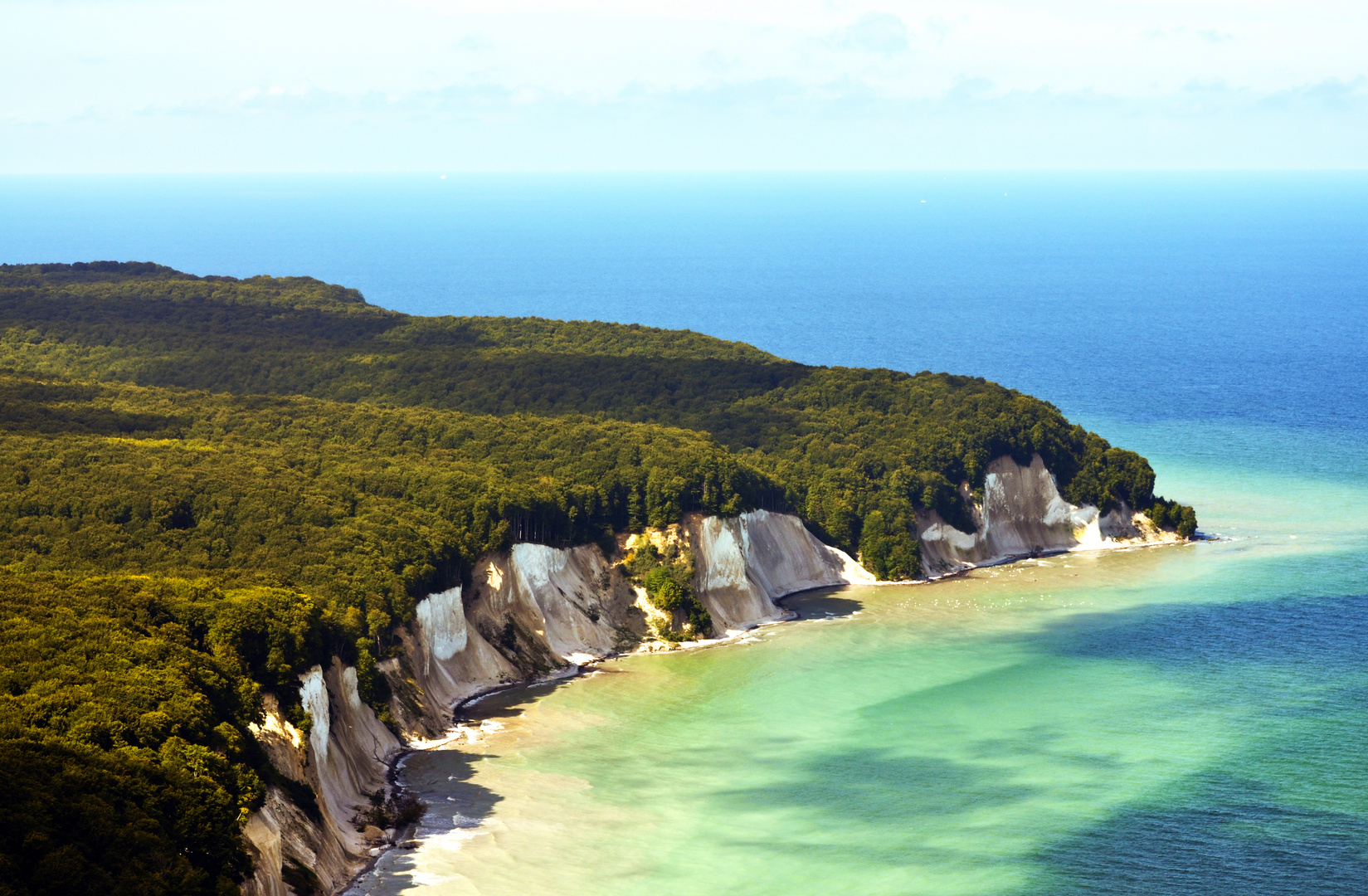 Kreidefelsen aus dem Helikopter