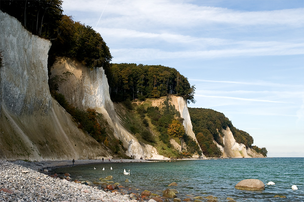 Kreidefelsen im Herbst