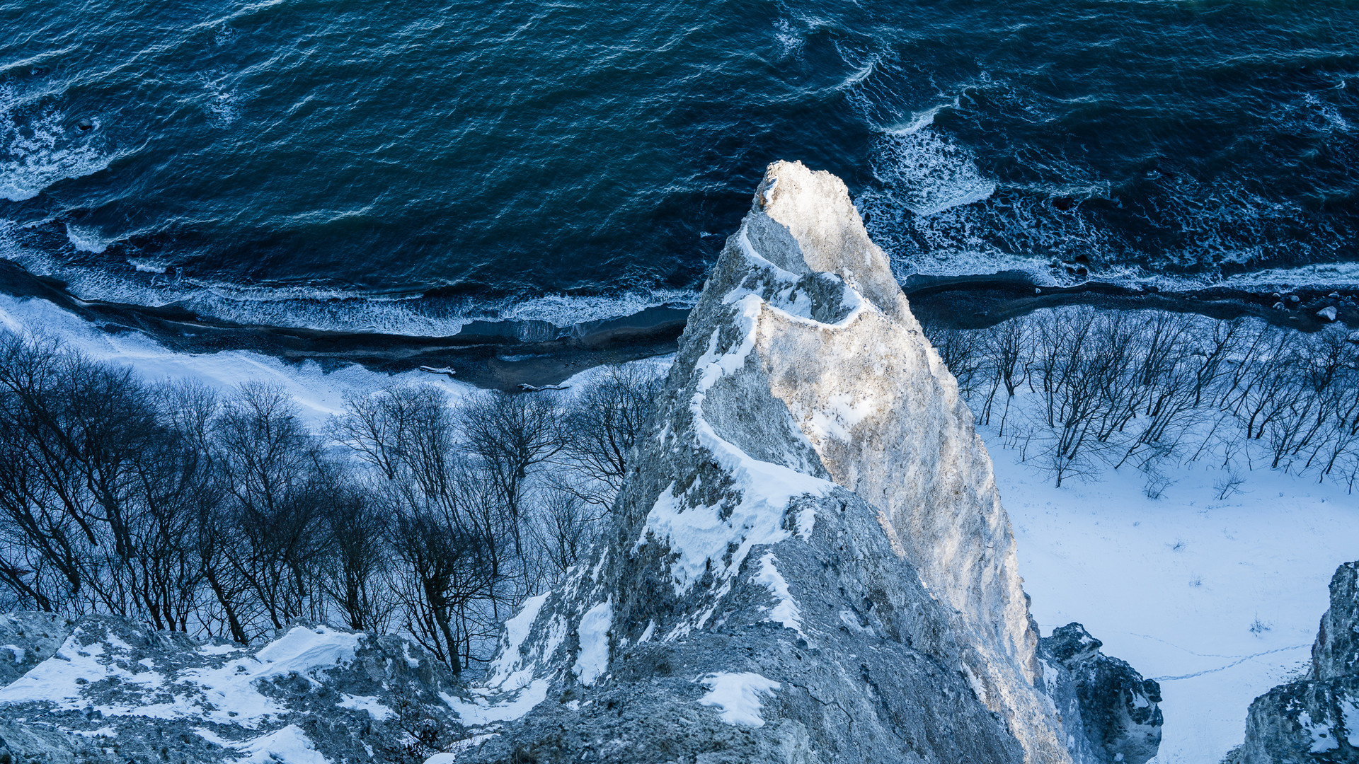 Kreidefelsen im Jasmund NP, Rügen.