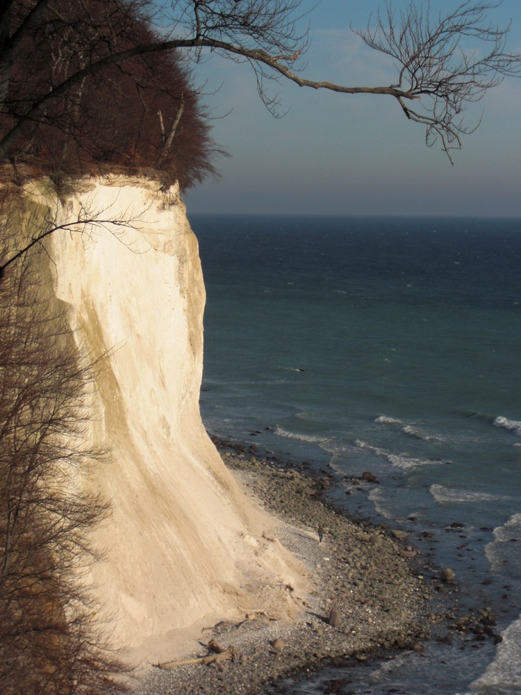 kreidefelsen im winter