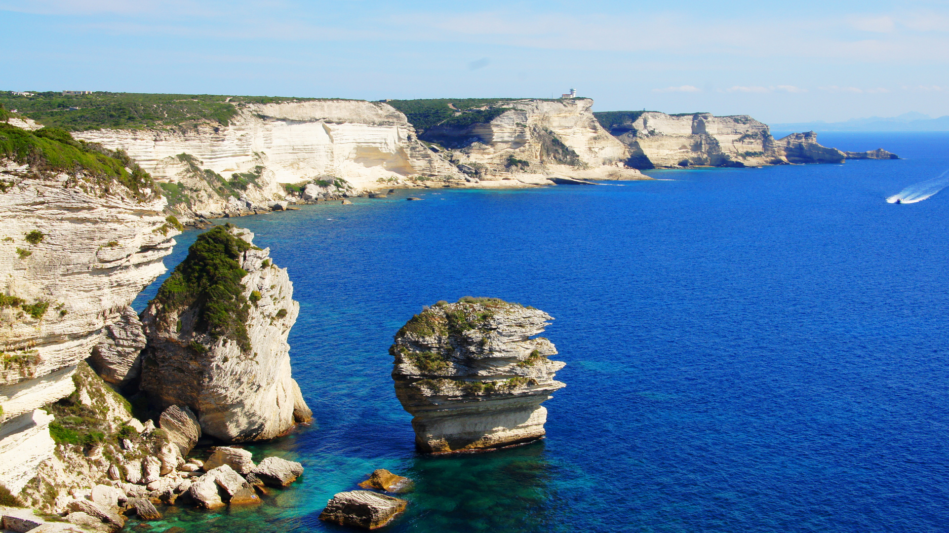 Kreidefelsen in Bonifacio ( Korsika )