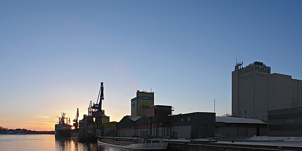 Kreishafen Rendsburg - Abendlicht