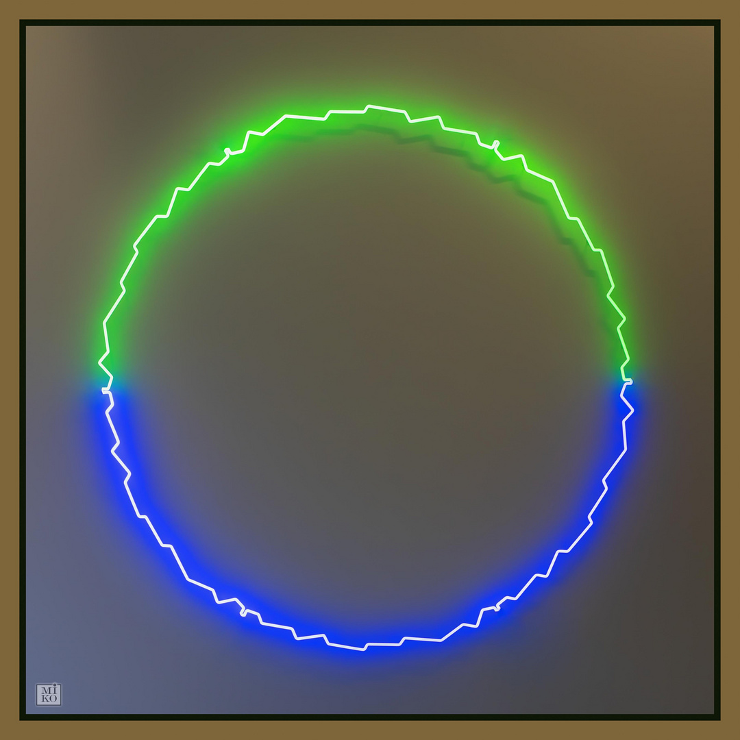 Kreisrunde Lichtkunst