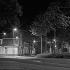 Kreisverkehr in Nordhorn bei Nacht