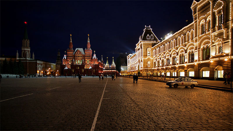 Kremlin, State Historical Museum, GUM, Red Square, Moscow / RUS