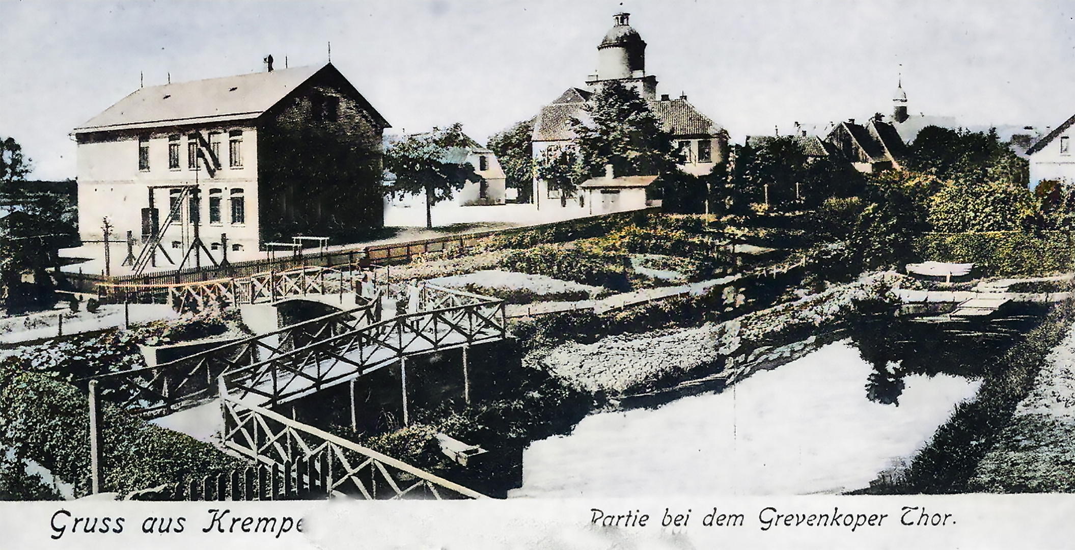 Krempe an der Au Schulgebäude ca1900