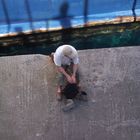 Kreta, a man takes a break from his work