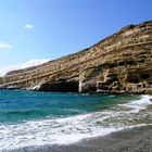 Kreta - menschenleerer Strand in Matala