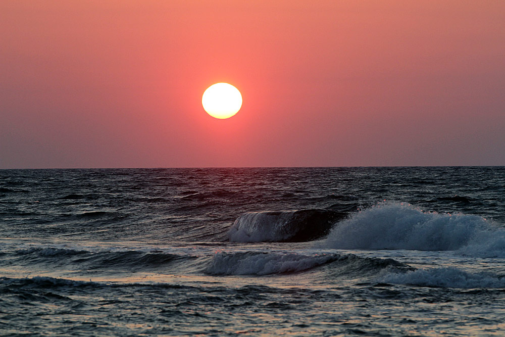 Kretas Sonnenuntergang im Juli 2012