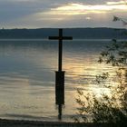 Kreuz im Starnberger See zum gedenken an König Ludwig II. von Bayern