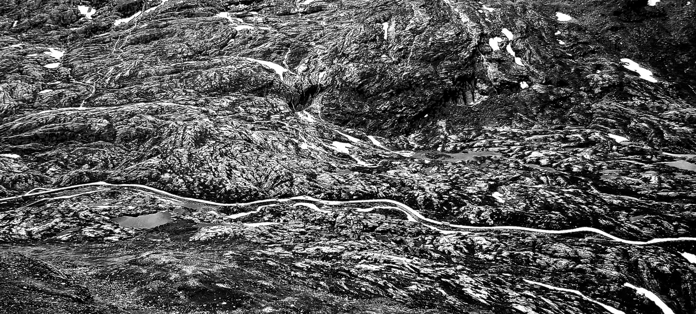 Kreuzfahrt abstrakt - Auf die Dächer der Fjorde