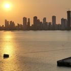 Kreuzfahrt_Kolumbien-Cartagena-Sonnenuntergang vom Schiff aus gesehen